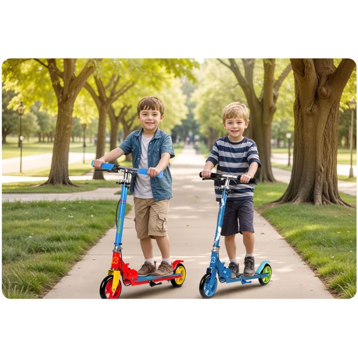 Детский самокат Ricokids Kodi голубовато-красный