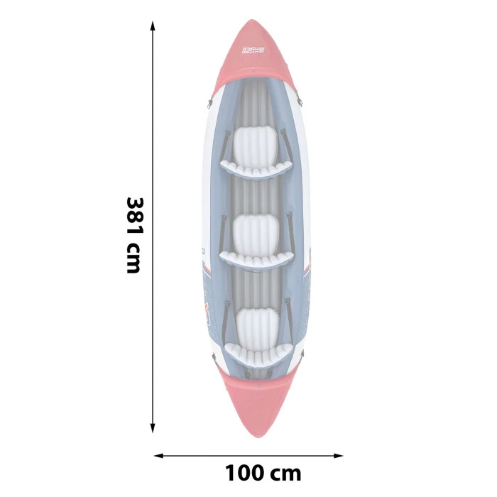 Каяк надувний Bestway 65132 Hydro-Force Rapid X3 381 х 100 см