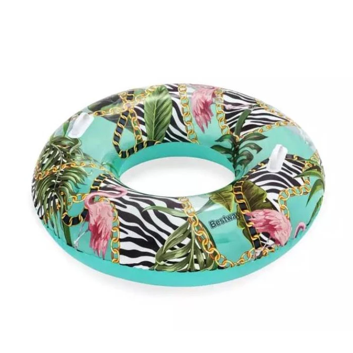 Коло надувне для плавання Bestway 36302 Квіти та фламінго, 114 см