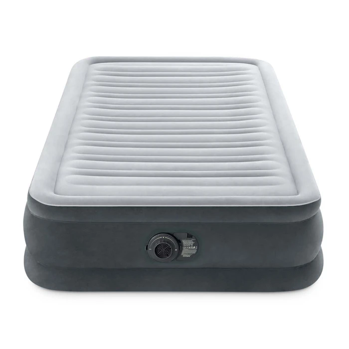 Матрас надувной Intex 67766ND со встроенным электронасосом 191x99x33 см, серый