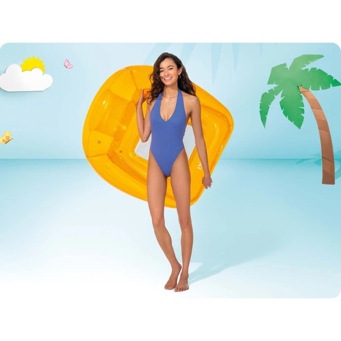 Крісло надувне для плавання INTEX 56802 помаранчеве, 104 х 102 см