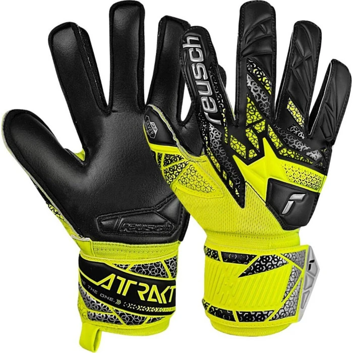 Рукавички воротарські Reusch Attrakt Silver Junior 5572215 2025 р.6, жовто-чорний