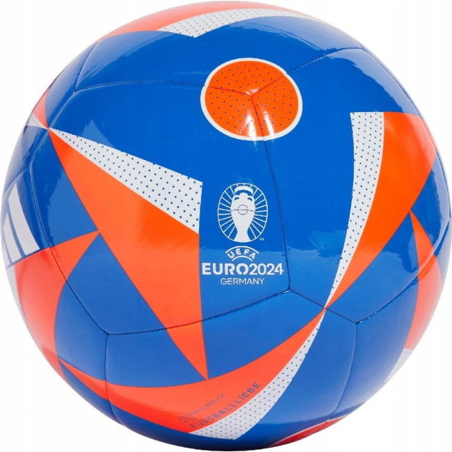 М'яч футбольний Adidas Euro24 Club Fussballliebe IN9373 розмір 4, синьо-помаранчевий