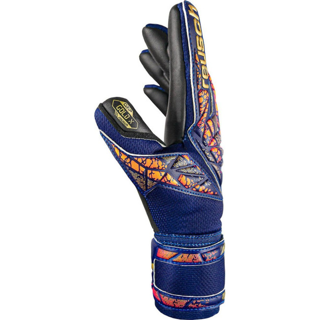 Перчатки вратарские Reusch Attrakt Gold X 5470945 4411 г.10, сине-желтый