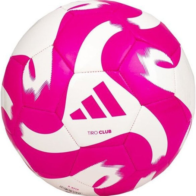 Мяч футбольный Adidas Tiro Club HZ6913 размер 3, бело-розовый