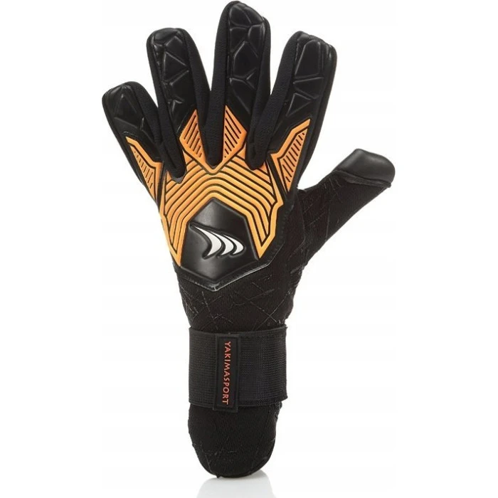 Перчатки вратарские Yakimasport PRO ONE р. 9,5, черно-оранжевые