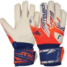 Перчатки вратарские Reusch Attrakt Silver Junior 5572214 2500 г.6, оранжево-синие