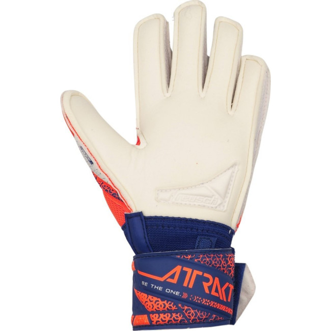 Перчатки вратарские Reusch Attrakt Silver Junior 5572214 2500 г.6, оранжево-синие