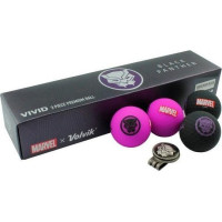 Мячи для гольфа Volvik Marvel Black Panther 4 шт., черно-фиолетовые.
