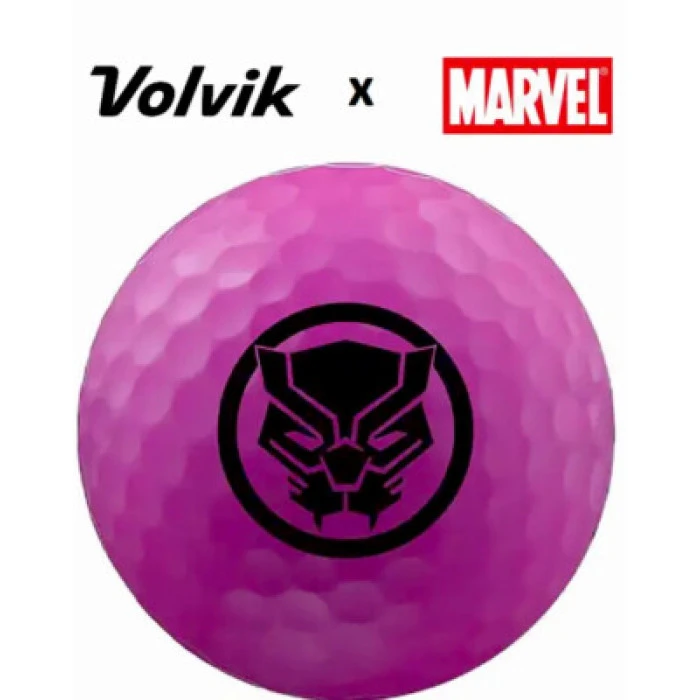 Мячи для гольфа Volvik Marvel Black Panther 4 шт., черно-фиолетовые.