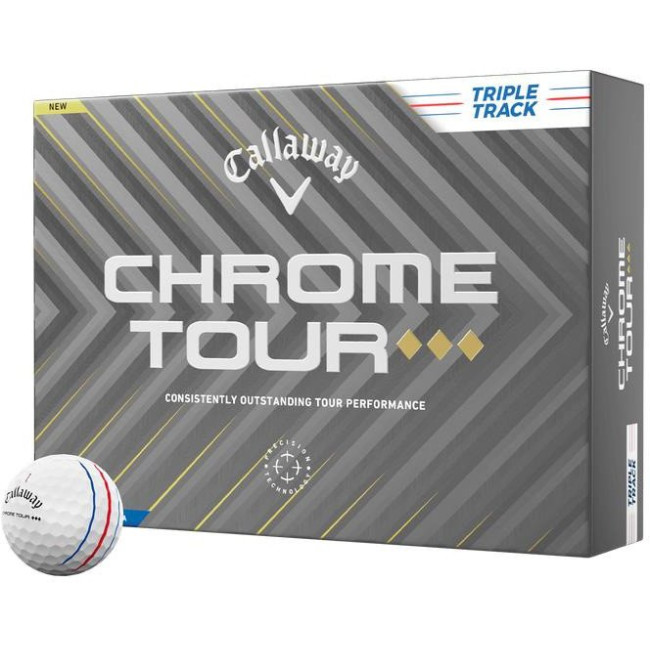 Мячи для гольфа Callaway Chrome Tour Triple Diamond 2025 12 шт, белые