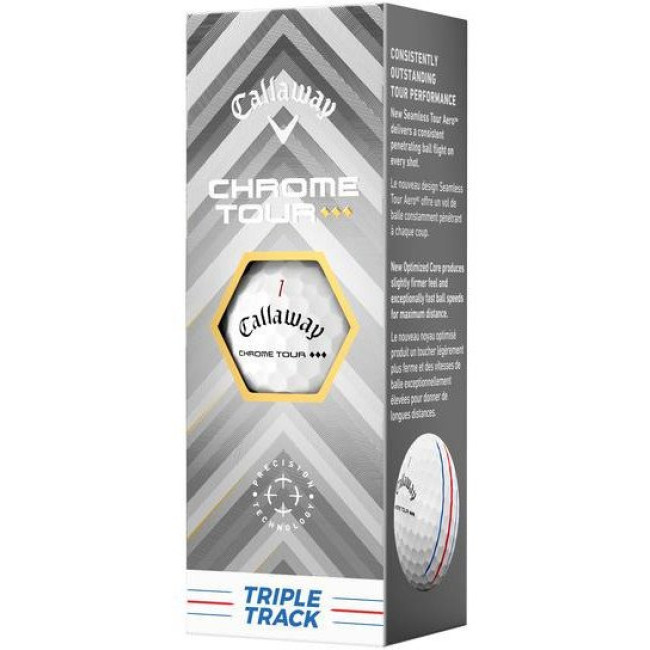 Мячи для гольфа Callaway Chrome Tour Triple Diamond 2025 12 шт, белые