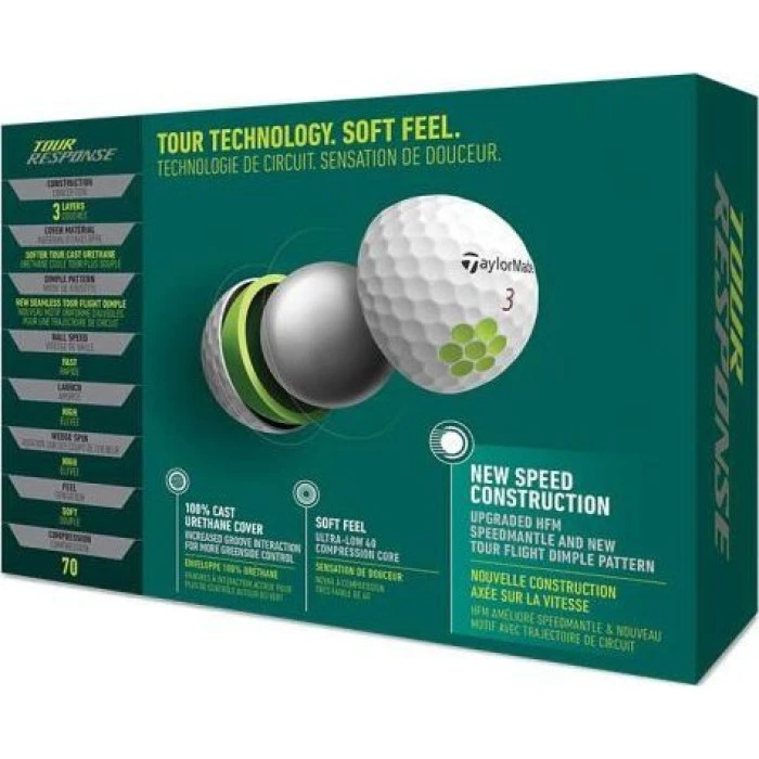 М'ячі для гольфу Taylor Made Tour Response 12 шт, жовті