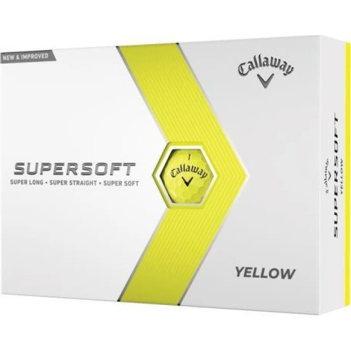 М'ячі для гольфу Callaway Supersoft 2023 12 шт, жовті