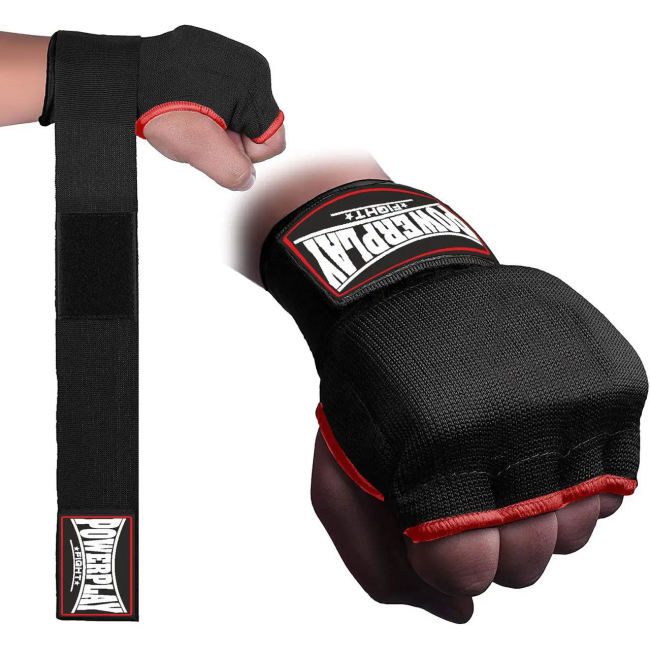 Перчатки-бинты с гелевыми подушечками PowerPlay 3096 размер L, черные