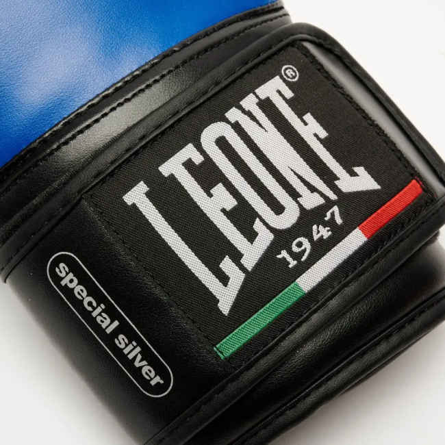 Перчатки боксерские с капой Leone GN383 THUNDER размер 10 унций, синие