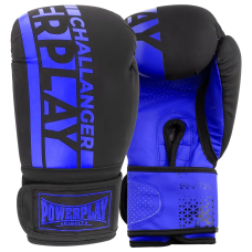 Рукавички боксерські PowerPlay 3086 Challenger Matt 10 унцій, чорно-сині