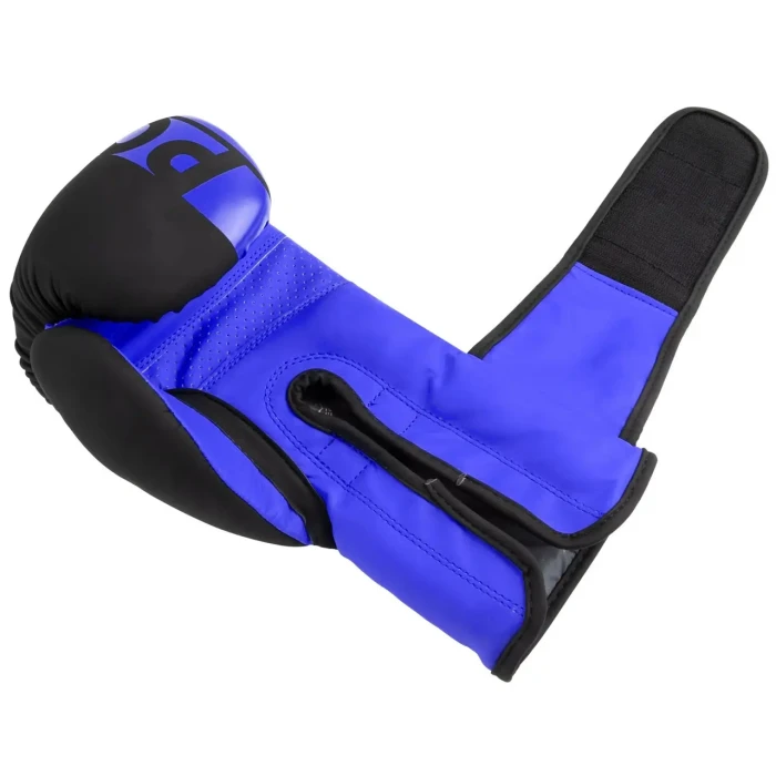Рукавички боксерські PowerPlay 3086 Challenger Matt 10 унцій, чорно-сині