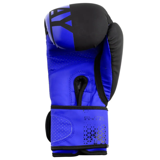 Рукавички боксерські PowerPlay 3086 Challenger Matt 10 унцій, чорно-сині