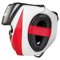 Шлем боксерский с капой TITLE MMA Command размер L, бело-красный
