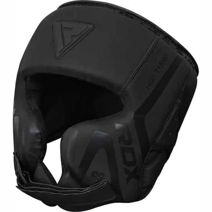 Шлем боксерский с капой RDX T15 Noir Cheek Protector размер XL, черный