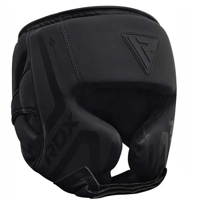 Шлем боксерский с капой RDX T15 Noir Cheek Protector размер XL, черный