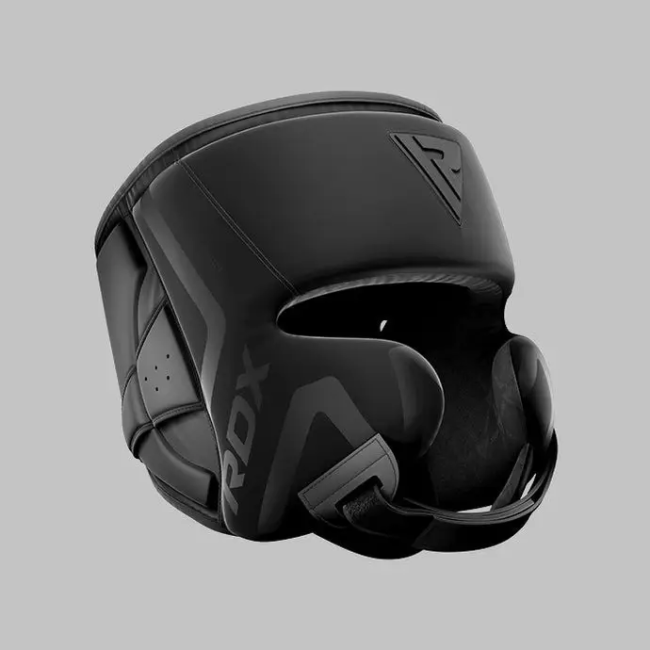 Шолом боксерський з капою RDX T15 Noir Cheek Protector розмір XL, чорний
