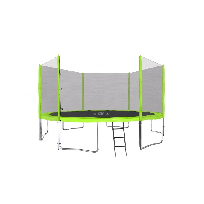 Батут SkyRamiz с наружной сеткой 14 футов 427 см зеленый