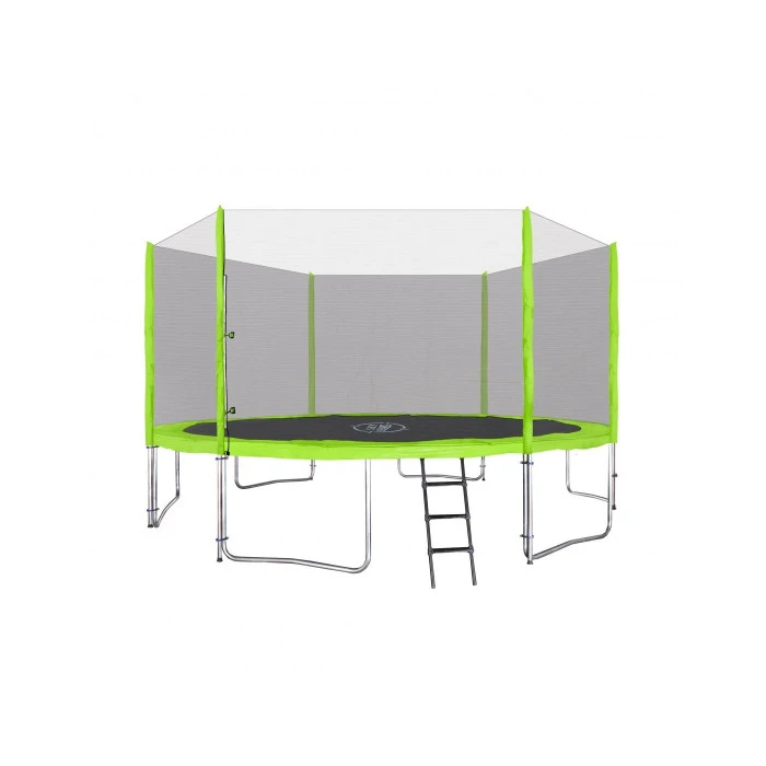 Батут SkyRamiz с наружной сеткой 14 футов 427 см зеленый