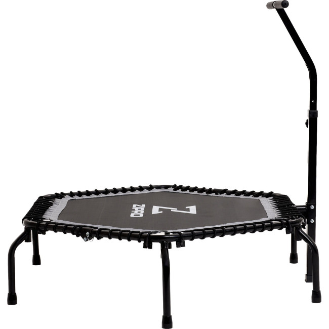 Батут для фитнеса Zipro Fitness с перилами 4,5 фута 130 см черный