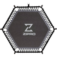 Батут для фитнеса Zipro Fitness с перилами 4,5 фута 130 см черный