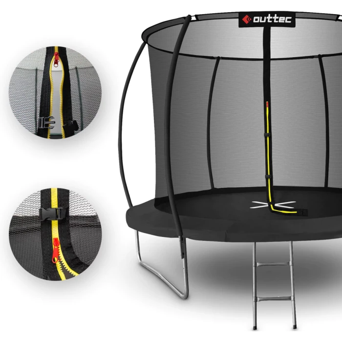 Батут OUTTEC Pumpkin с внутренней сеткой 10 футов 305 см черный