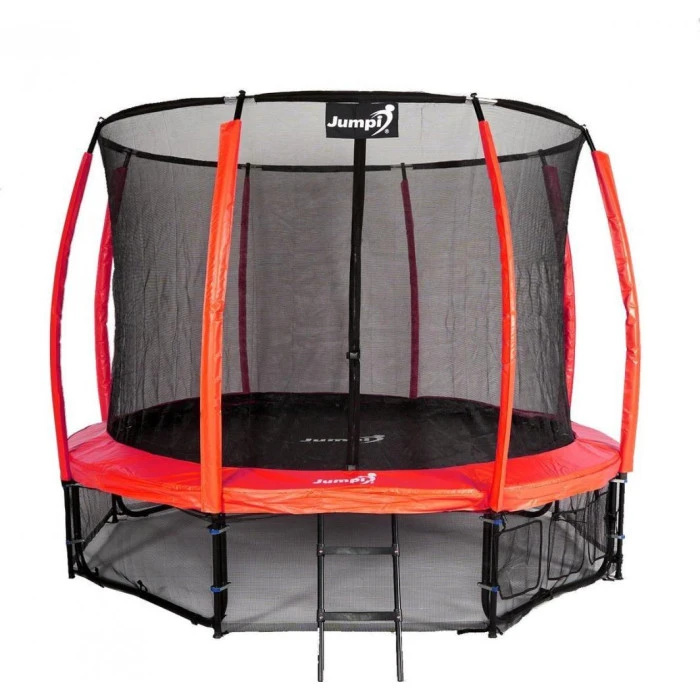 Батут Jumpi Maxy Comfort Plus с внутренней сеткой 12,5 футов 374 см красный