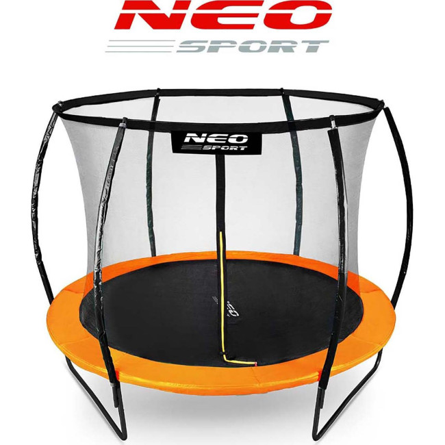 Батут Neo-Sport с внутренней сеткой 10 футов 312 см черно-оранжевый