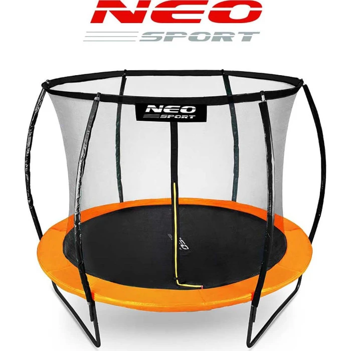 Батут Neo-Sport с внутренней сеткой 10 футов 312 см черно-оранжевый