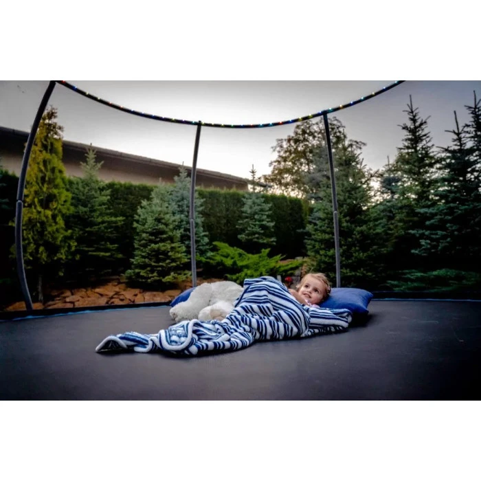 Батут THUNDER OUTSIDE PRO с наружной сеткой 8 футов 244 см черно-голубой