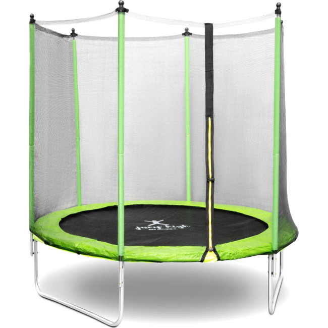 Батут Gymrex GR-TR03 с наружной сеткой 8 футов 244 см черно-зеленый