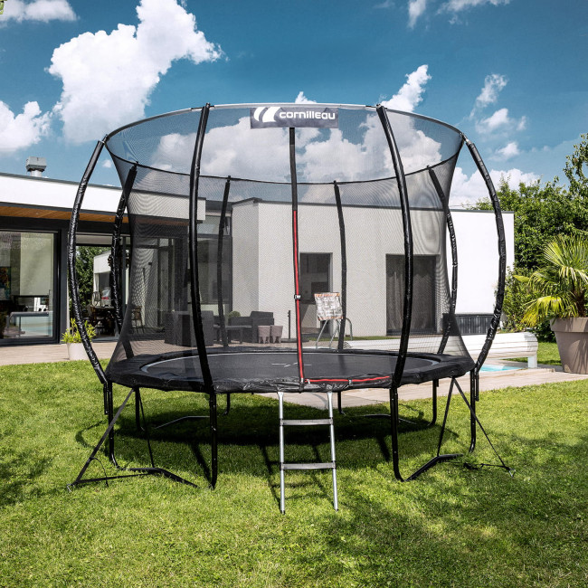 Батут Cornilleau Springcare с наружной сеткой 366 см черный