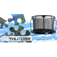 Батут THUNDER INSIDE ELITE с внутренней сеткой 6 футов 183 см черно-голубой