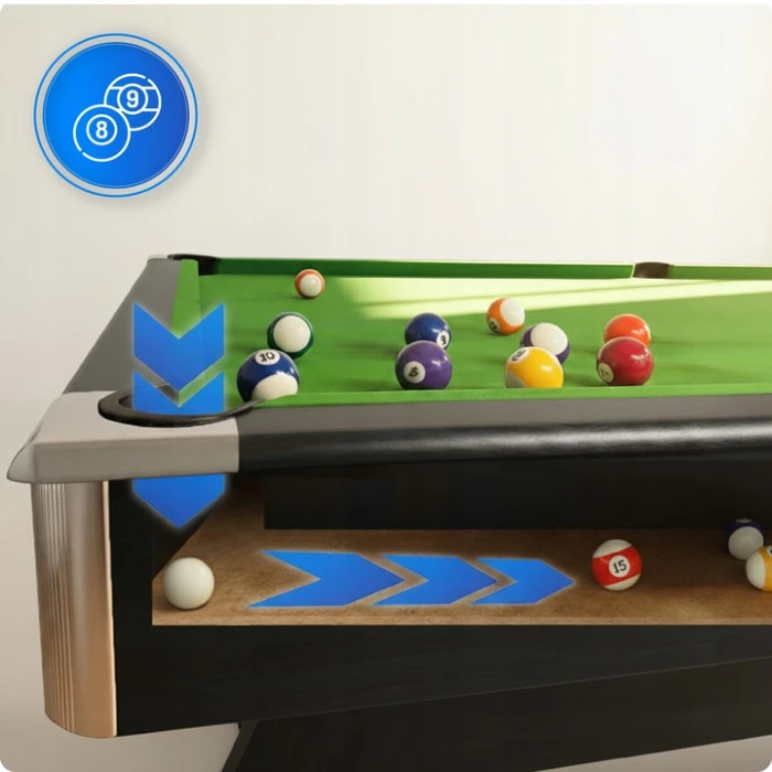 Більярдний стіл THUNDER BOLD-BLACK 7FT, 214 х 122 х 81 см