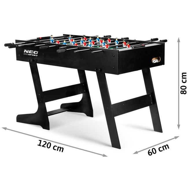 Настольный футбол Neo-Sport NS-803, 121 x 61 x 80 см – черный.
