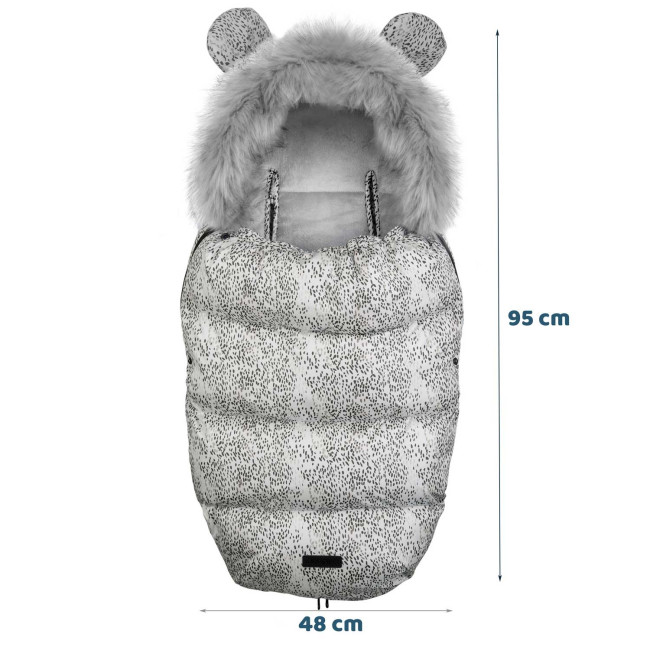 Конверт Elmi Ricokids для коляски и санок, белый