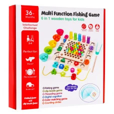 Деревянный набор развивающих игр 6в1 для детей 3+
