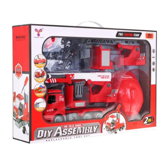Пожарная машина 2в1 + каска