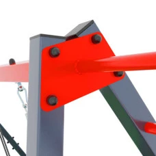 Качели с гнездом аиста и стремянкой K-Sport KSOZ015D - красно-серая