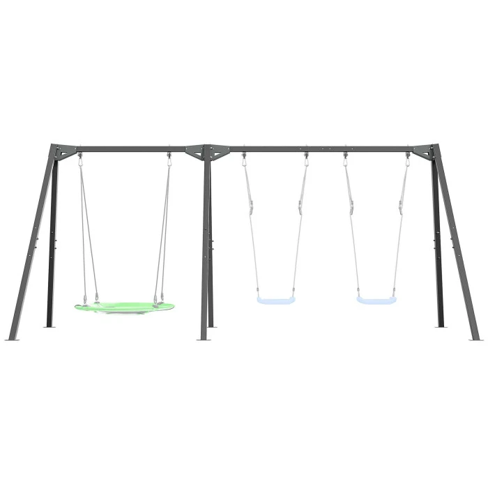 Каркас для гойдалки 3-х станційної Marbo Sport PREMIUM MO-014 - сірий