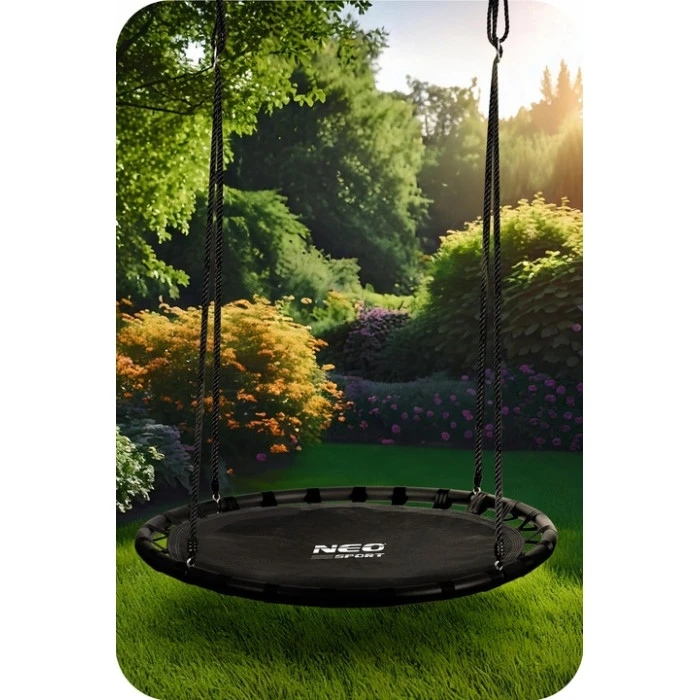 Гойдалка Neo-Sport Swingo Гніздо лелеки 120 см, чорна