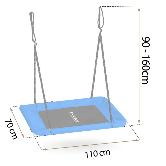 Качели-гнездо Neo-Sport Swingo 110 х 70 см, черно-синий