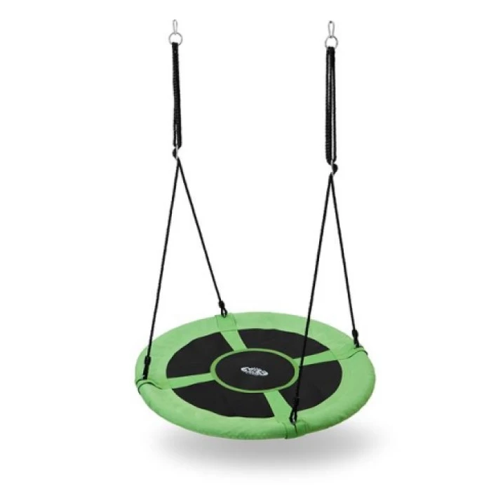 Гойдалка-гніздо кругла NB5031 NILS CAMP, 100 см - зелено-чорна 