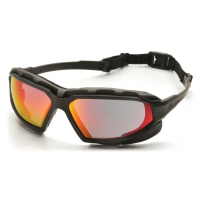 Окуляри захисні з ущільнювачем Pyramex Highlander-PLUS Anti-Fog, червоні